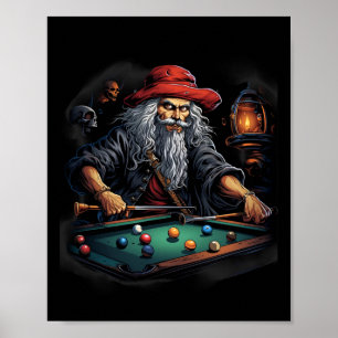Poster Esportes do jogador de Piscina Pirate Billiards