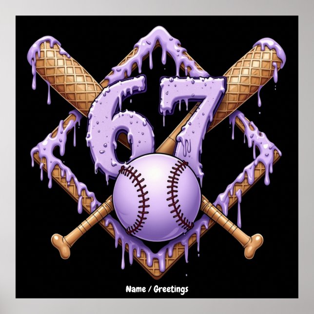 Poster Esportes Retro Engraçados Com Memória De Baseball  (Frente)