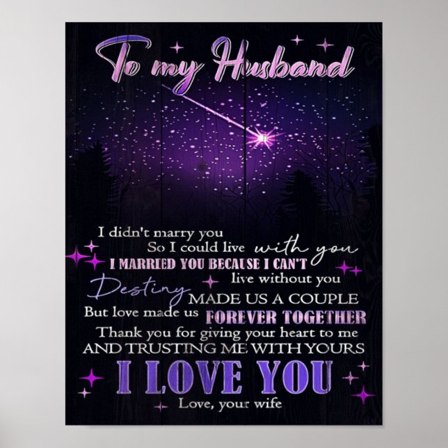 Poster Esposa Bonita Para Meu Marido Presente | Presente  (Frente)