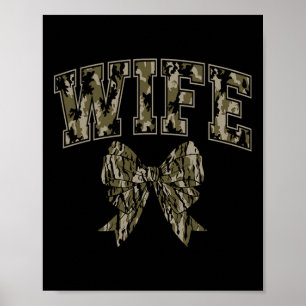 Poster Esposa Camo Coquette Arco Camouflage Caça Mulher D
