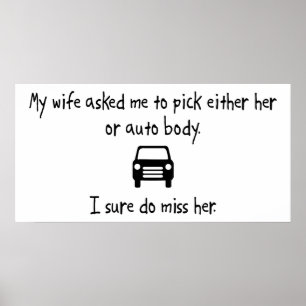 Poster Esposa da picareta ou auto corpo