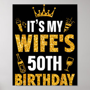 Poster Esposa é o 50º aniversário da minha esposa 1975 50