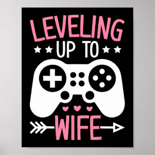 Poster Esposa Gamer Mãe Subindo de Nível Para Noiva Gamer