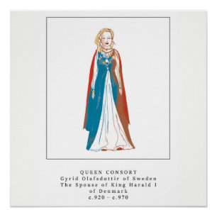 Póster Esposa Gyrid Olafsdottir de Harald Bluetooth