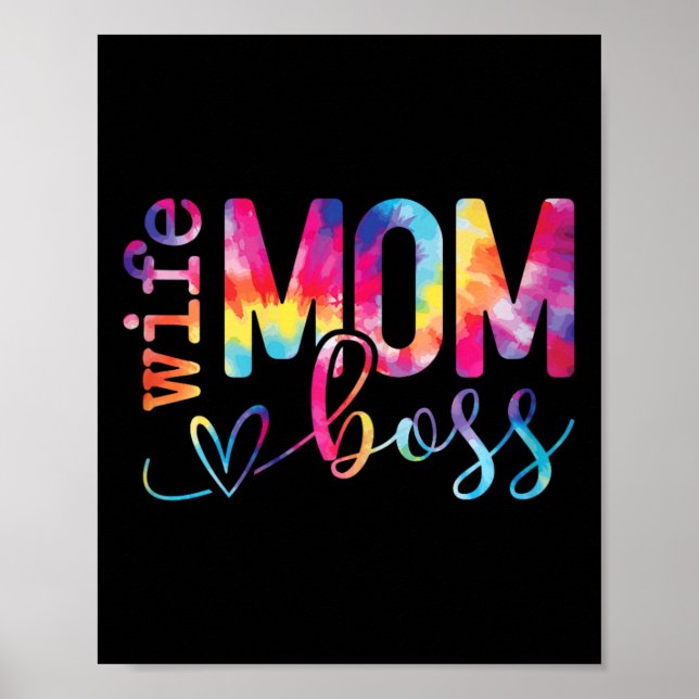 Poster Esposa Mãe Chefe Dia de as mães Engraçado (Frente)