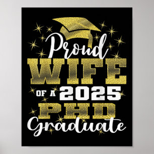 Poster Esposa Orgulhosa Cl De 2025 Graduada Doutorado Phd