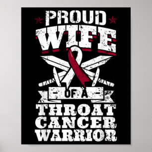 Poster Esposa Orgulhosa De Um Cancer Do Pescoço Do Cancer