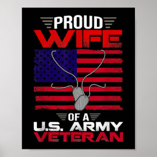 Poster Esposa Orgulhosa De Um Veterano Do Exército Dos Es