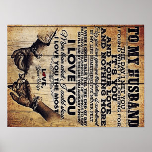 Poster Esposa Para Minha Letra Marido Marido Adorável