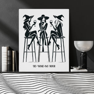 Póster Esposas Elegantes Vinho "Bebendo Vinho" Moderno
