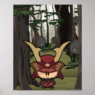 Póster Espreitadela acima no samurai