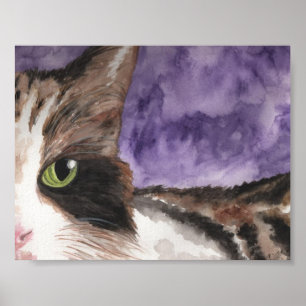 Póster Espreite um gatinho da chita da vaia