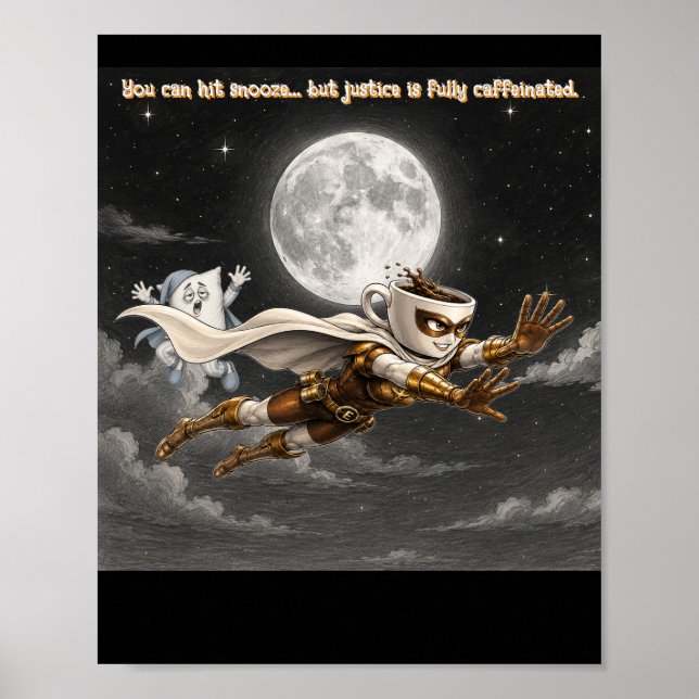 Poster Espresso Enforcer vs. Pillow Monster (Frente)