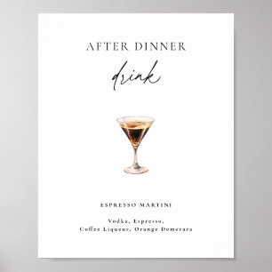 Poster Espresso Martini Após Jantar Bebida