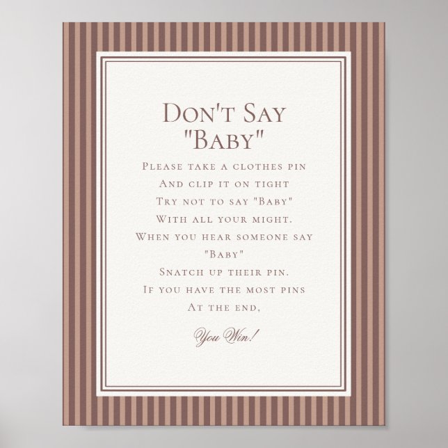 Poster Espresso Martini Baby Brewing Baby Shower Game (Frente)