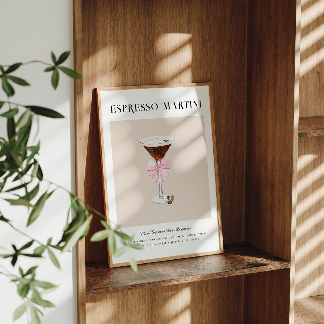 Poster Espresso Martini | Bebida de Assinatura para Chá d (Criador carregado)