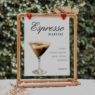 Poster Espresso Martini - Sinal de Assinatura Bebida