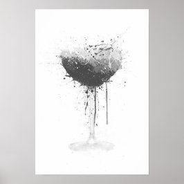 Poster Espresso Martini Wall Art Print (Grey Edition)