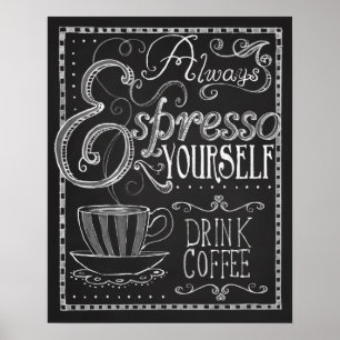 Poster Espresso Você Mesmo, Tipografia De Café