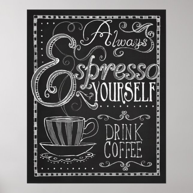Poster Espresso Você Mesmo, Tipografia De Café (Frente)