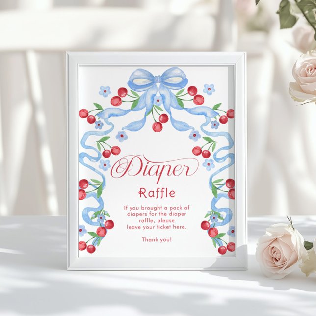 Poster Espuma de Fralda de cereja arco azul (Criador carregado)