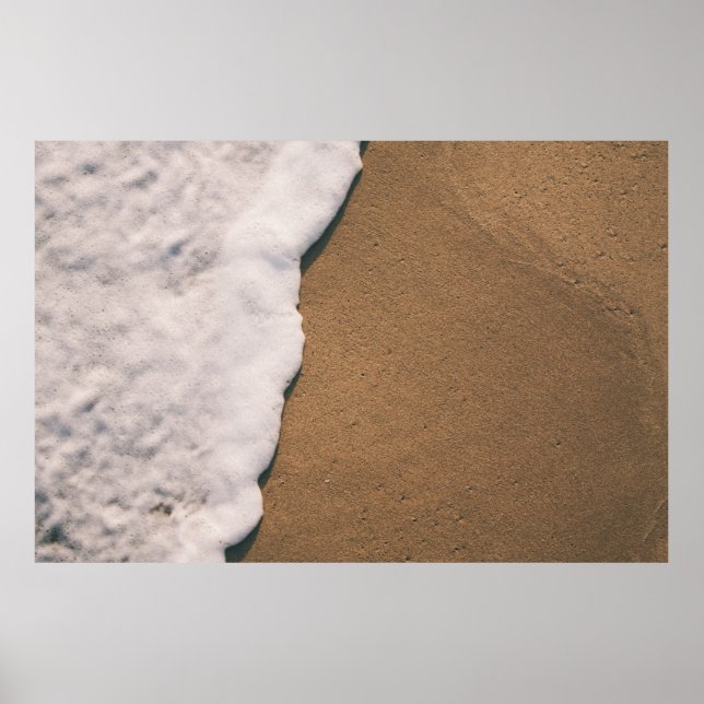 Poster Espuma marinha na areia (Frente)
