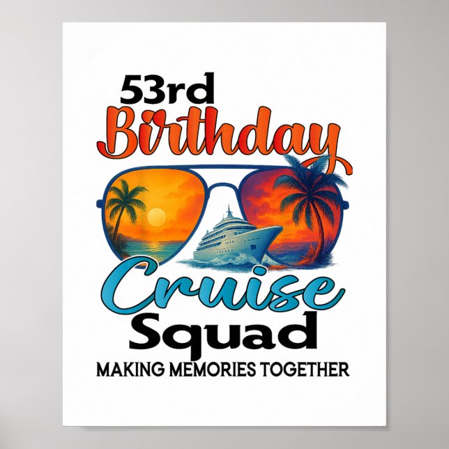 Poster Esquadra de cruzeiro de aniversário de 53 anos Ami (Frente)