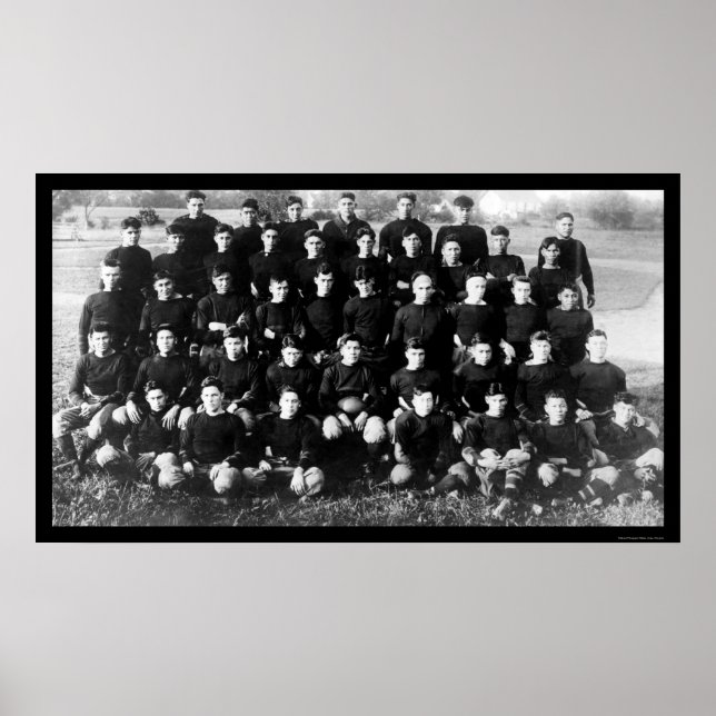 Póster Esquadra de Futebol da Carlisle School 1914 (Frente)
