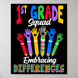 Poster Esquadrão da 1ª Série Abraçando Diferenças - Profe