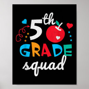 Poster Esquadrão da 5ª Série Meninos Meninas Professores