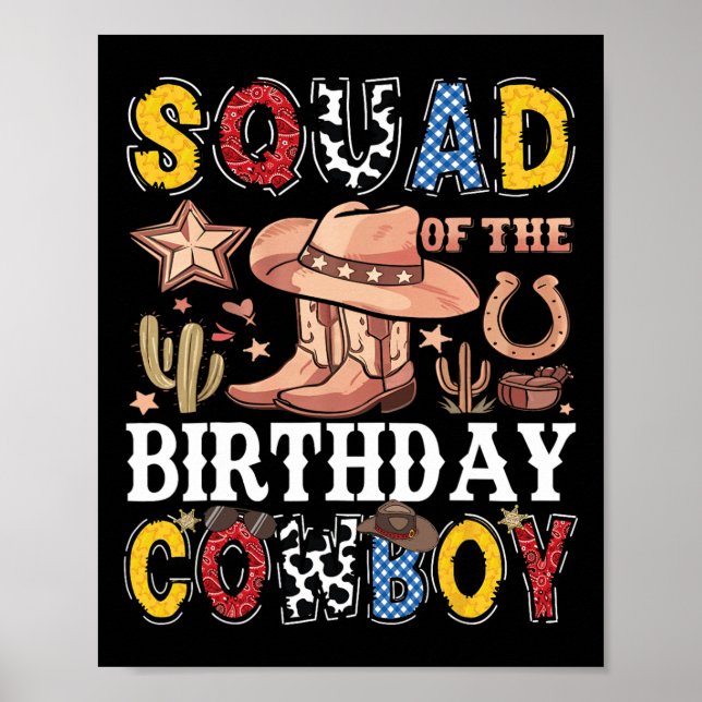 Poster Esquadrão Da Boca-Vaca Ocidental De Aniversário (Frente)