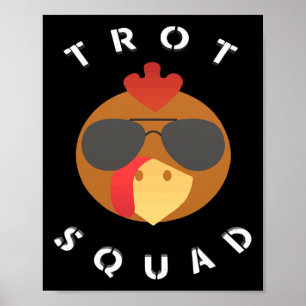 Poster Esquadrão da Cara de Peru Divertida no Dia de Ação