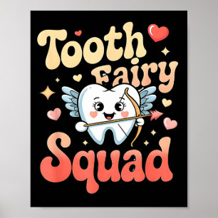 Poster Esquadrão da Fada do Dente Fofo Dente Cuddly Retro
