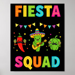 Poster Esquadrão da festa cacto fofo pimentão pimentão cr