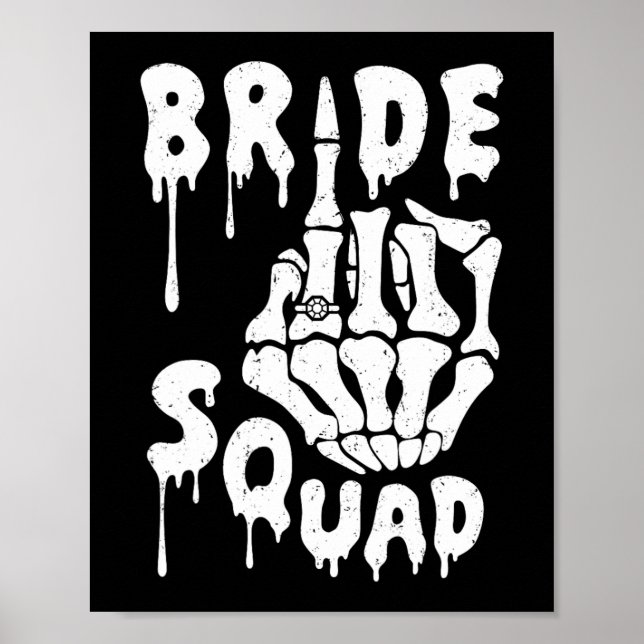 Poster Esquadrão da Noiva Mão de Esqueleto Funny Hallowee (Frente)