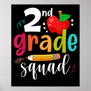 Poster Esquadrão da Segunda Série Funny Back To School 2º