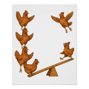 Póster Esquadrão de acrobatas das Galinhas Alegres