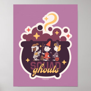 Poster Esquadrão de Amendoins Duendes Caldeirão Halloween