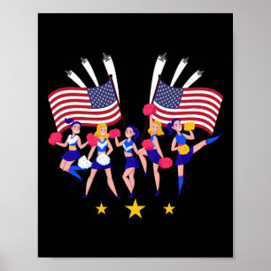 Poster Esquadrão de Animação Patriótica Cheerleader Bande