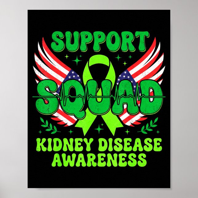 Poster Esquadrão de Apoio à Doença Renal Faixa Verde (Frente)