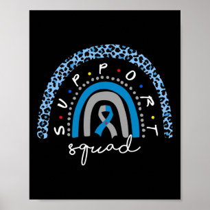Poster Esquadrão de Apoio ao Leopardo Arco-íris de Consci