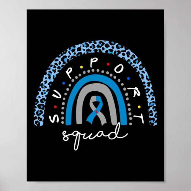Poster Esquadrão de Apoio ao Leopardo Arco-íris de Consci (Frente)
