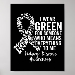 Poster Esquadrão De Apoio Eu Visto Verde Para Doença Rena