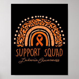 Poster Esquadrão de Apoio Fita Laranja Leucemia Câncer no