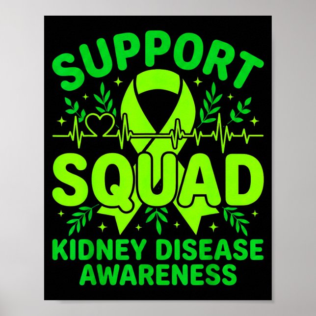 Poster Esquadrão de Apoio Fita Verde Doença Renal (Frente)