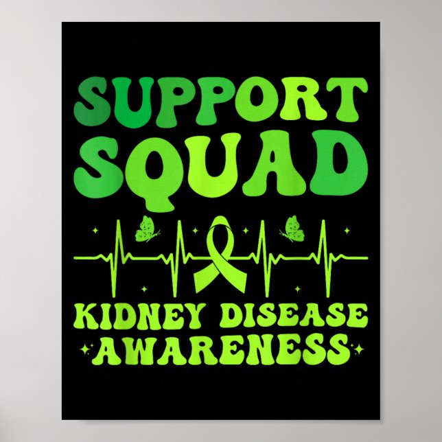 Poster Esquadrão de Apoio Fita Verde _ Doença Renal (Frente)