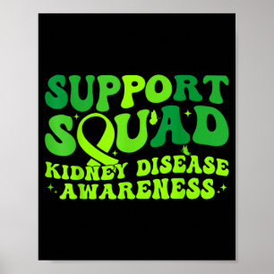 Poster Esquadrão de apoio laço verde borboleta pkd rim