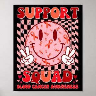 Poster Esquadrão de Apoio Motivacional Groovy Câncer de S