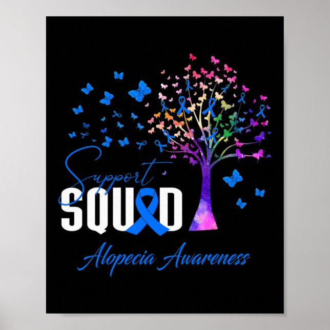 Poster Esquadrão De Apoio Para A Consciência Da Alopecia (Frente)