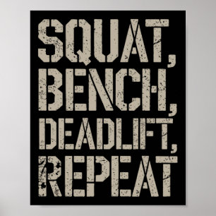 Poster Esquadrão de Corte Repetir Elevação de Tee Gym